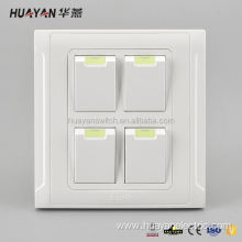 Newest Sale White 4 Buttons Touch Wall Switch